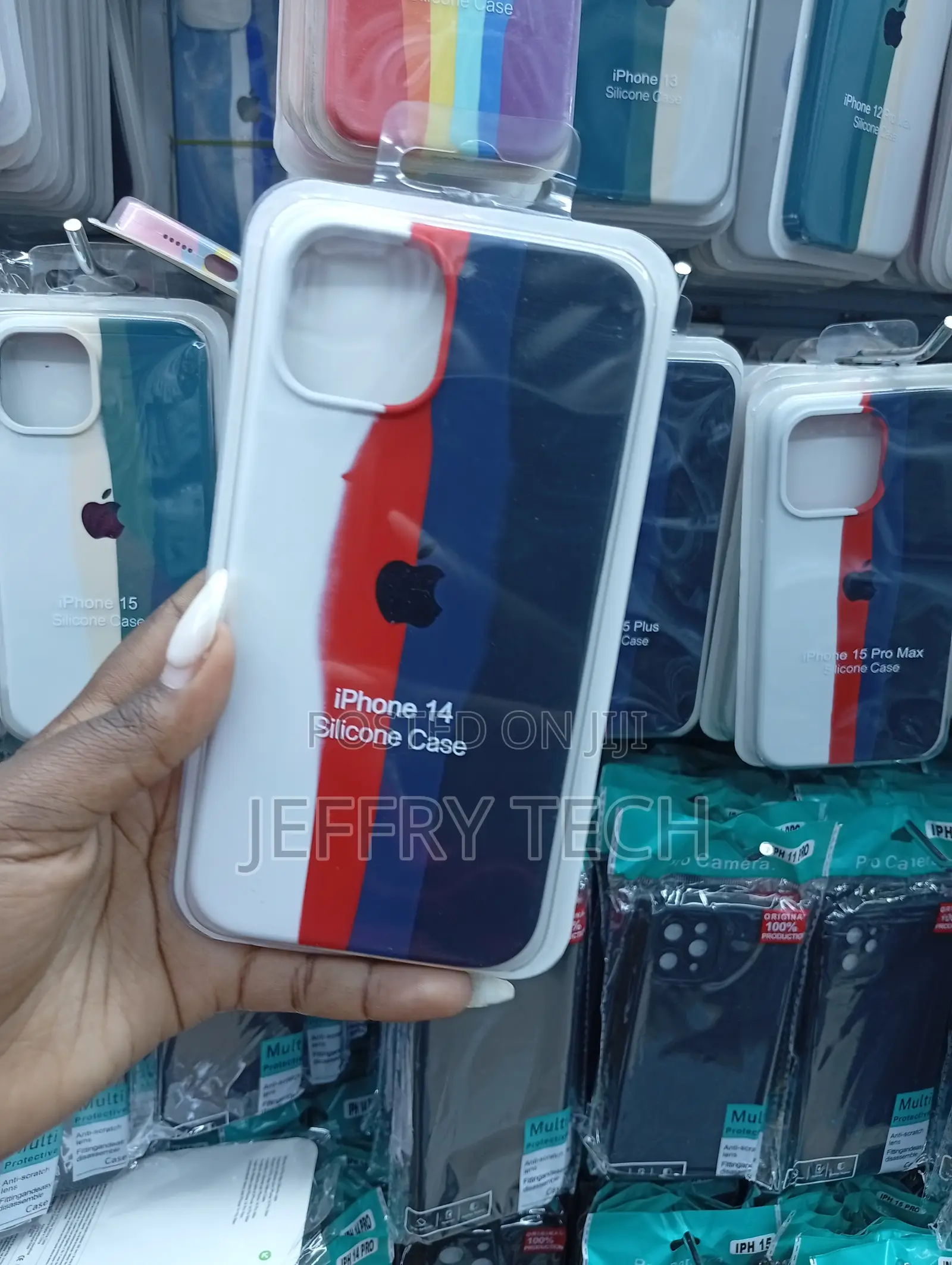 iPhone 14 Featuring a Matte Finish and a Central Apple Logo Case