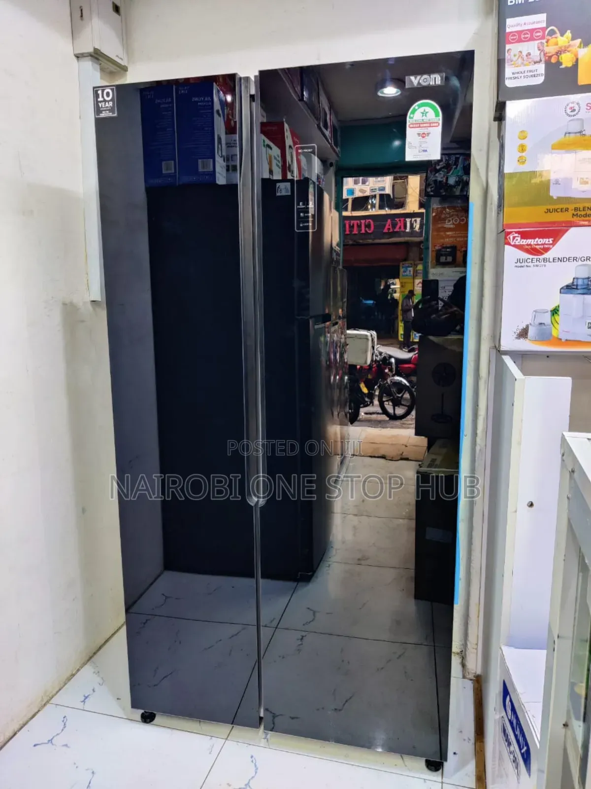 Von Side by Side Refrigerator 429litres No Frost