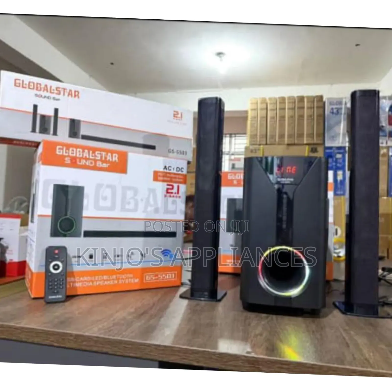 New Model 2.1ch Globalstar Sub Woofer System Bt/Usb/Fm Tall Boy