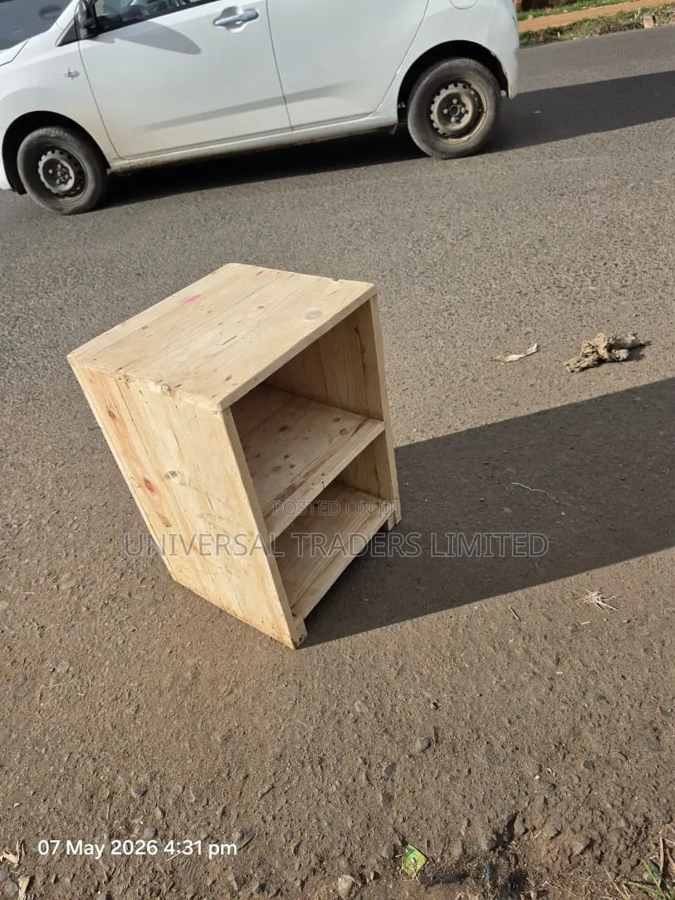 Side Bed Table- Strong Natural Pallet Bedside Table
