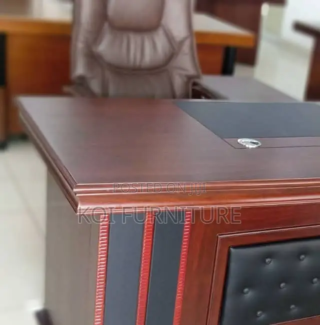 Office Desk; Reewak 1.4 Meters Mahogany Executive Desk