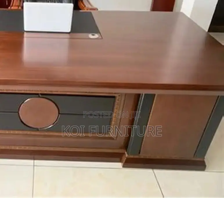 Office Desk; Reewak 1.4 Meters Mahogany Executive Desk