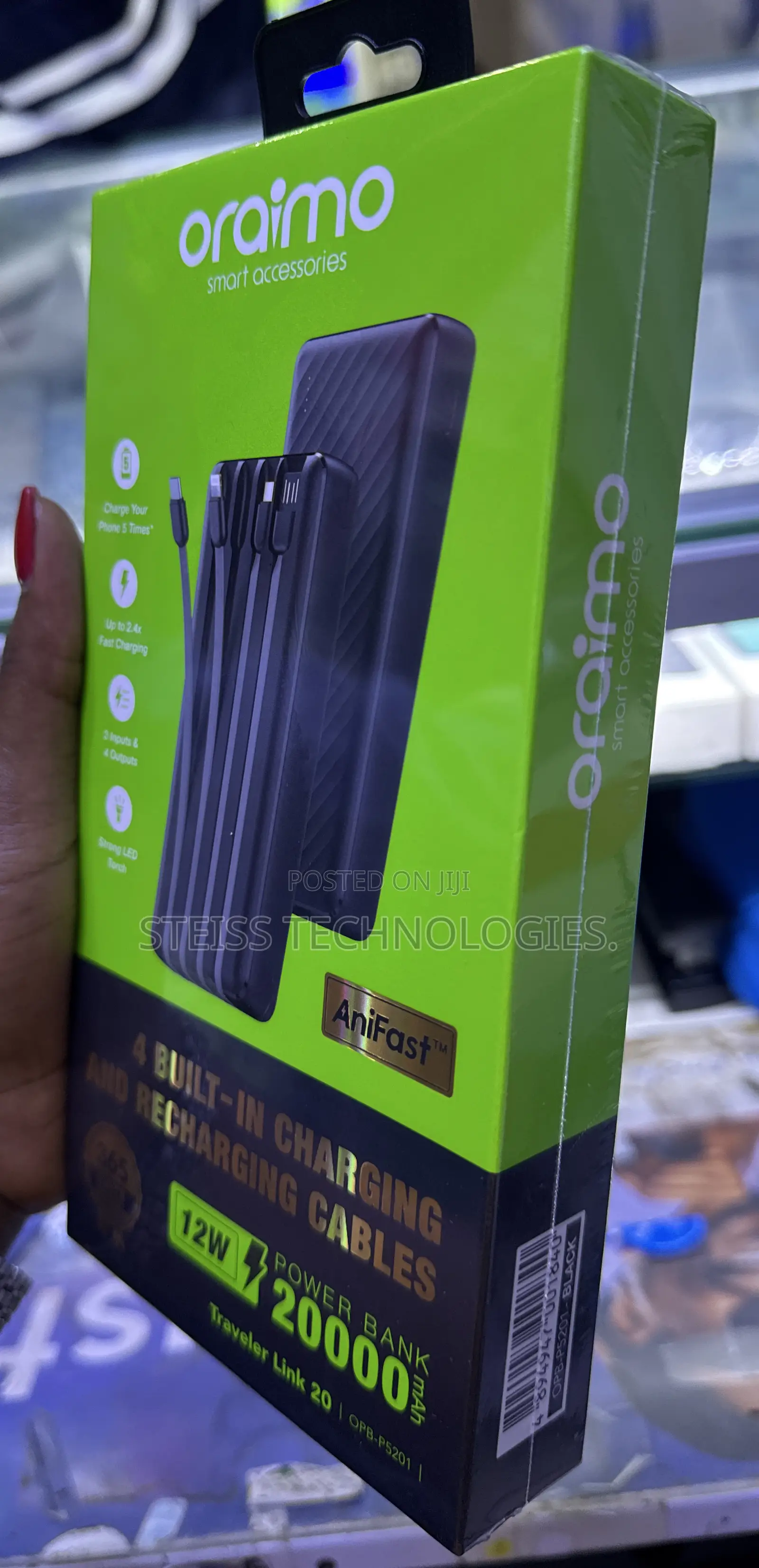 Oraimo 20000mah Powerbank With Cables