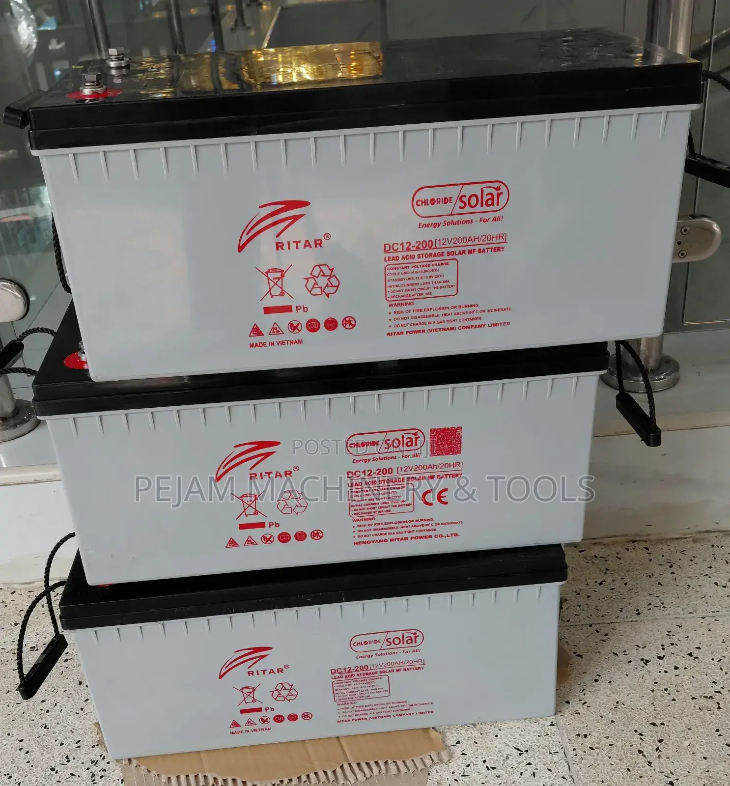 Ritar 200ah 12v Deep Cycle Gel Battery