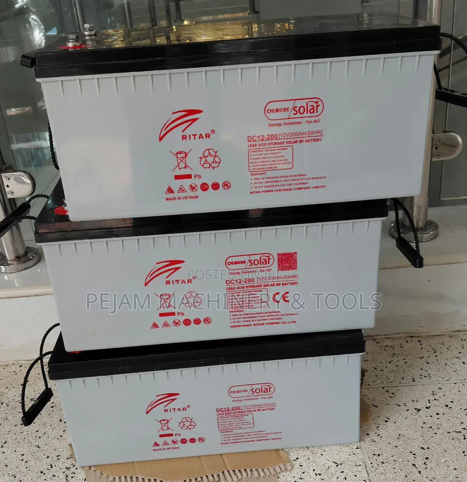 Ritar 200ah 12v Deep Cycle Gel Battery