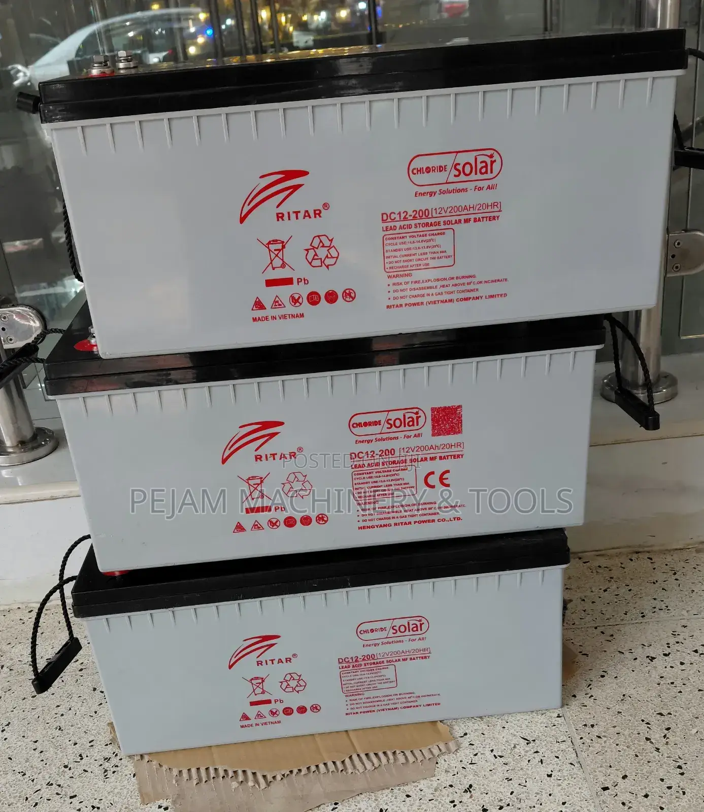Ritar 200ah 12v Deep Cycle Gel Battery