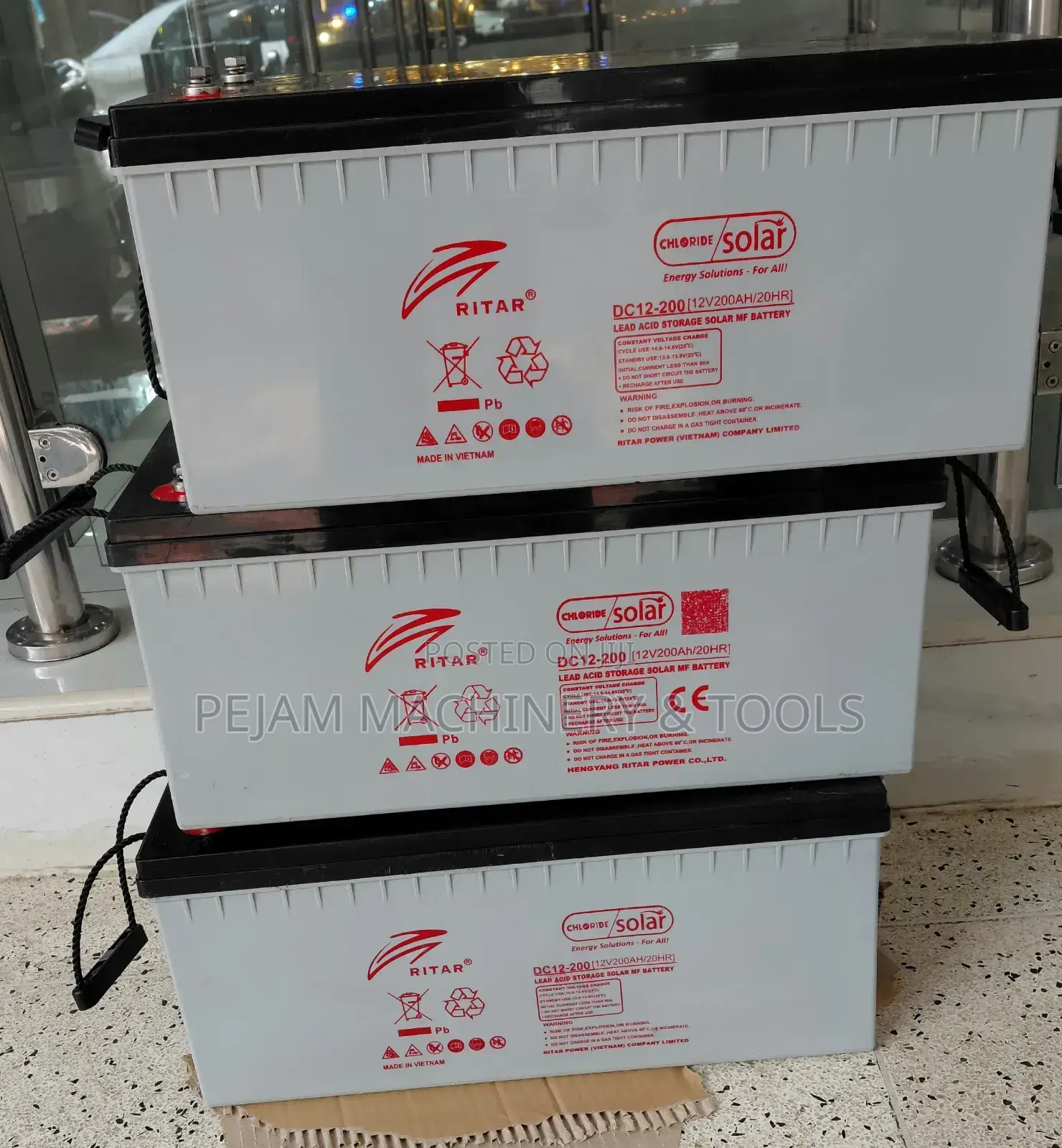 Ritar 200ah 12v Deep Cycle Gel Battery