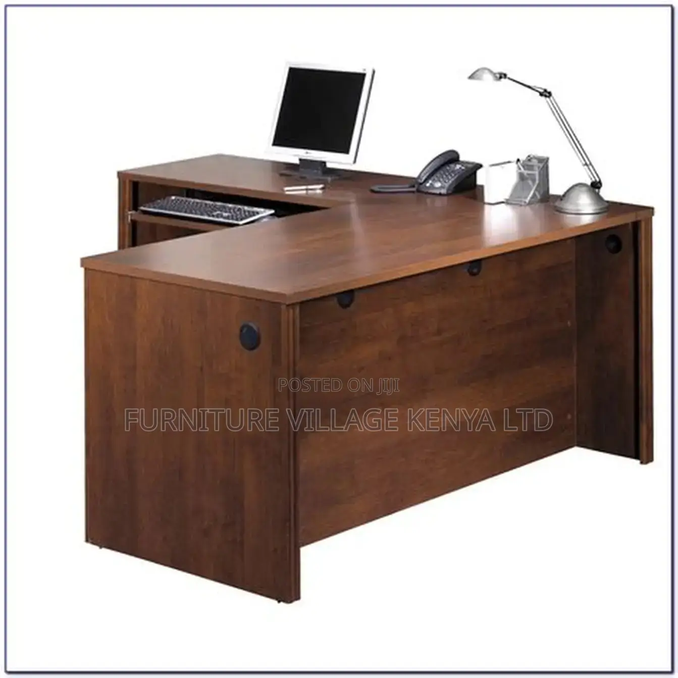 1400mm Customized Brown Curved Computer Desk