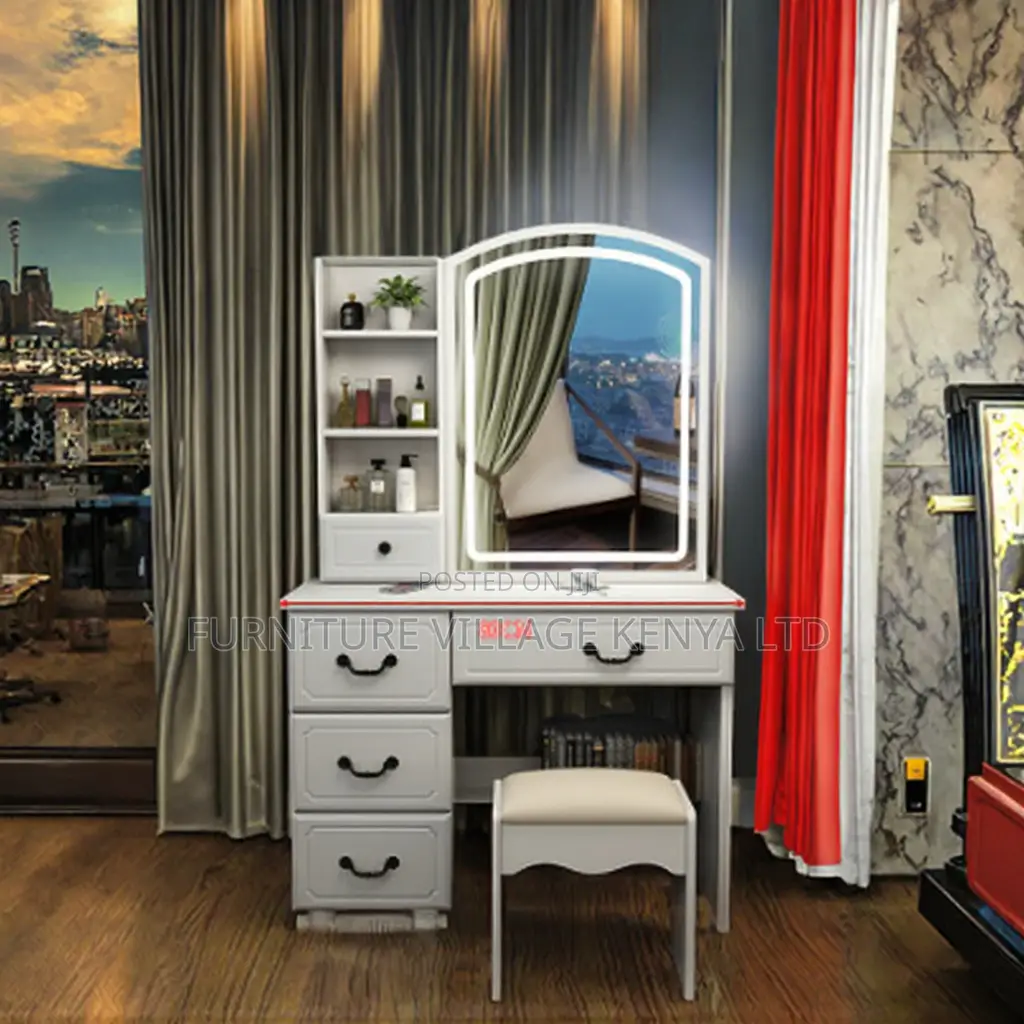 Modern White Bedroom Vanity Make Up Desk