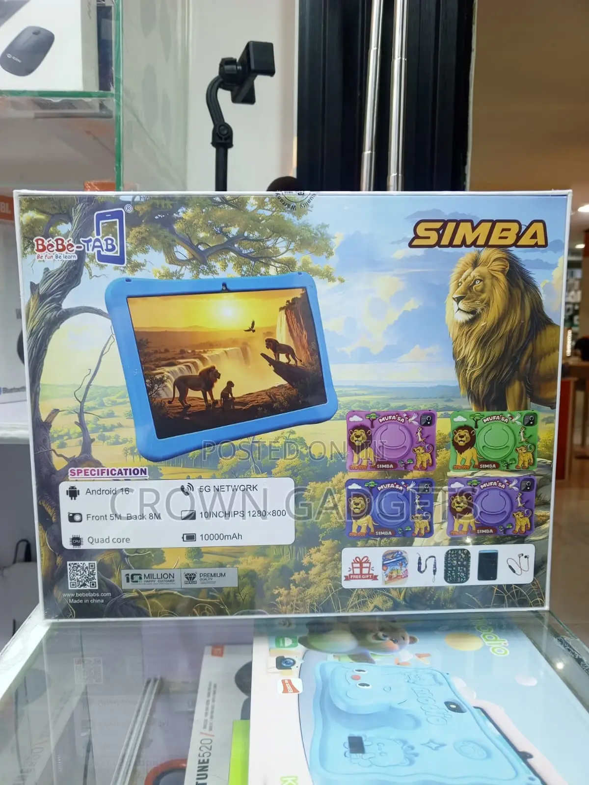 Simba Aura 10” Android Kids Tablet 12gb Ram 512gb Rom