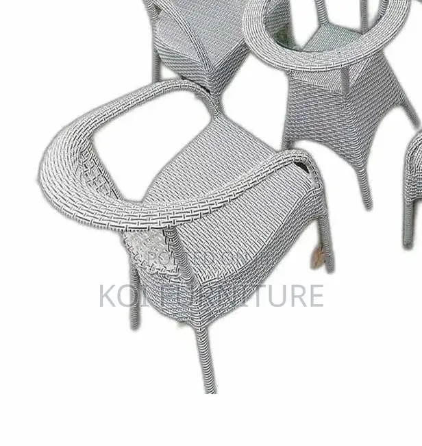 Dining Set; Wikker White 2 Seater Rattan Outdoor Garden Set