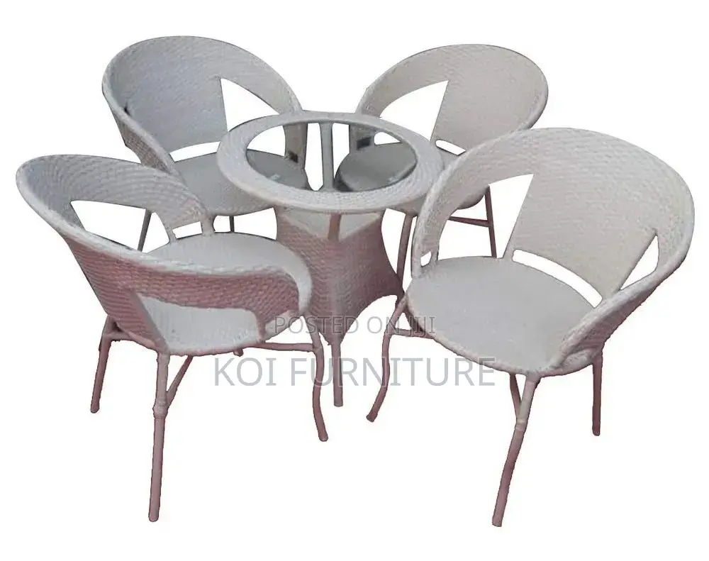 Dining Set; Wikker White 2 Seater Rattan Outdoor Garden Set