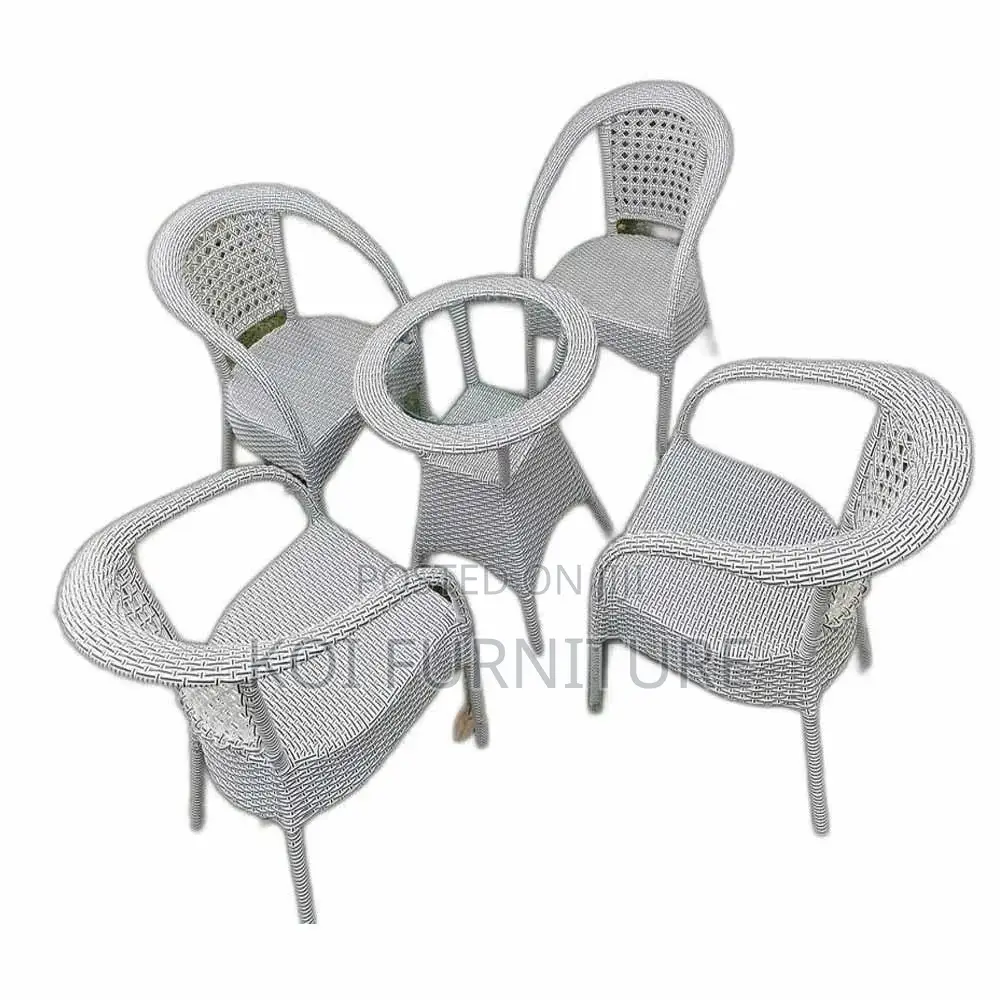 Dining Set; Wikker White 2 Seater Rattan Outdoor Garden Set