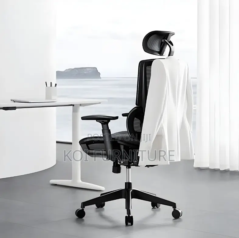 Office Chairs; Leisuremod Black Executive Office Orthopedic Chairs
