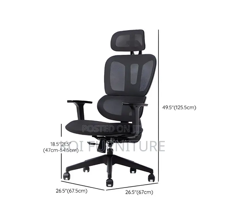 Office Chairs; Leisuremod Black Executive Office Orthopedic Chairs