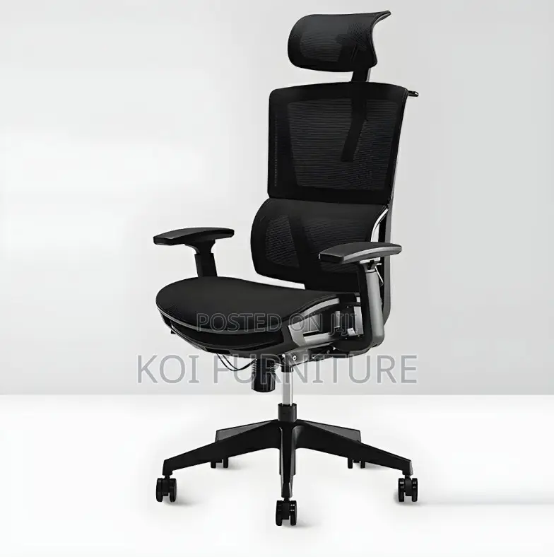 Office Chairs; Leisuremod Black Executive Office Orthopedic Chairs