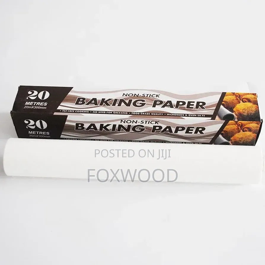 20-Meter Roll of Non-Stick Baking Paper Measuring 300mm in Width.