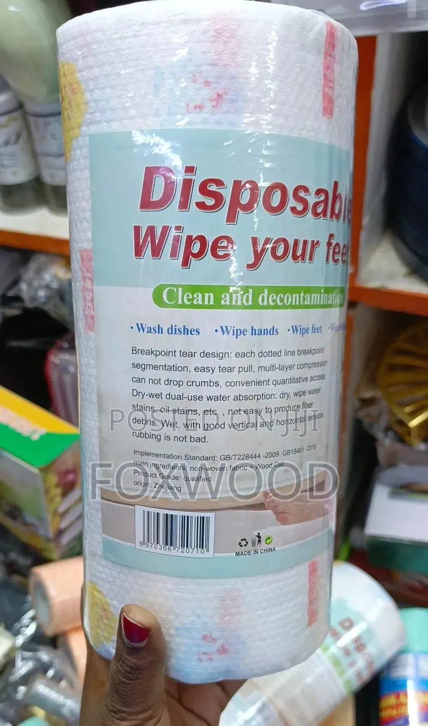 Disposable Wipe for Hands, Dishes, Feet Etc