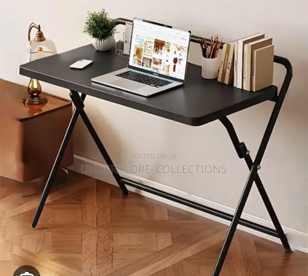 Portable Folding Table,Home Large Office Table With Metal Frame