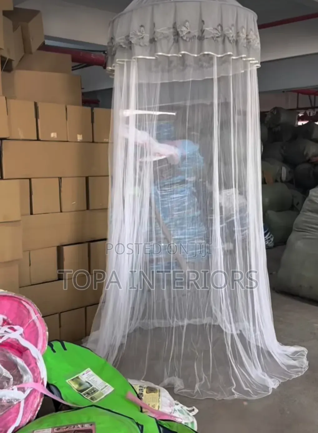 White King Size Round Mosquito Net Size 6x6