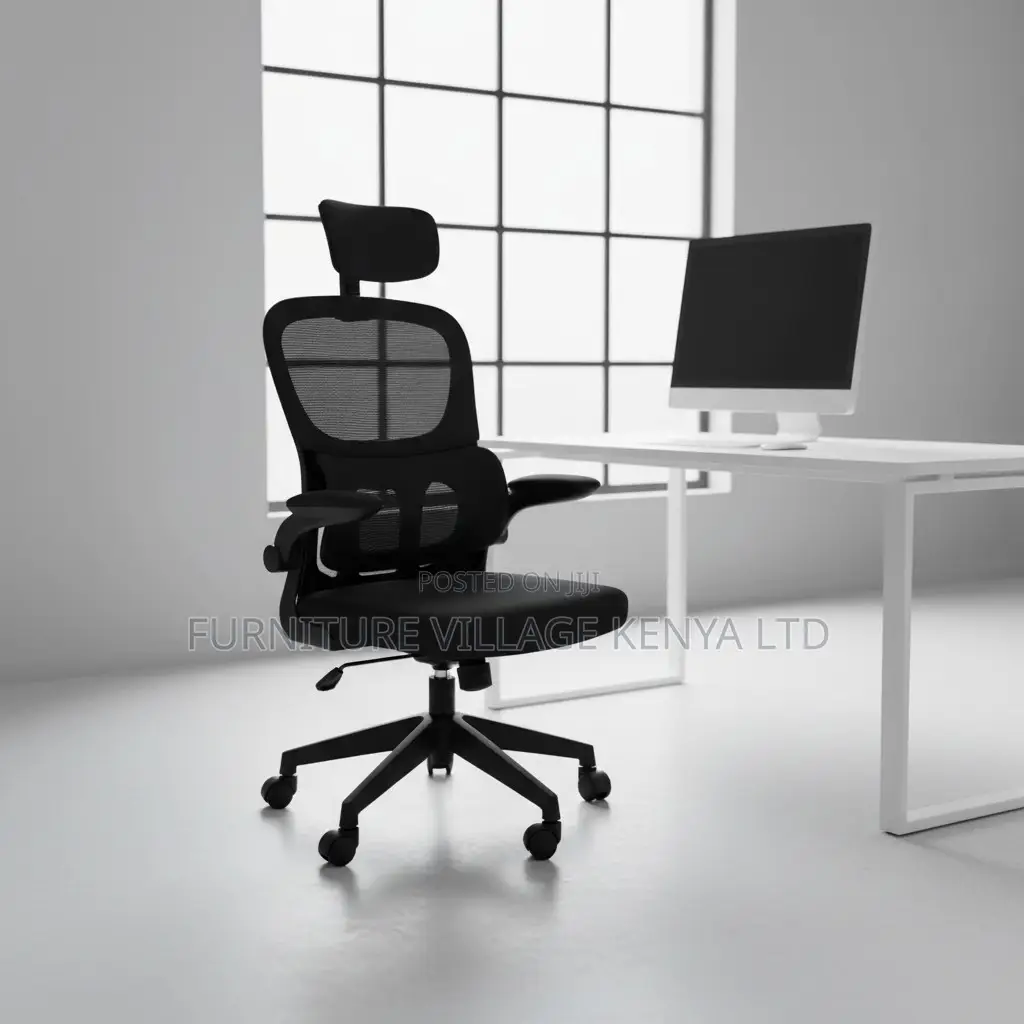 Black Ergonomic High-Back Adjustable Home Seat