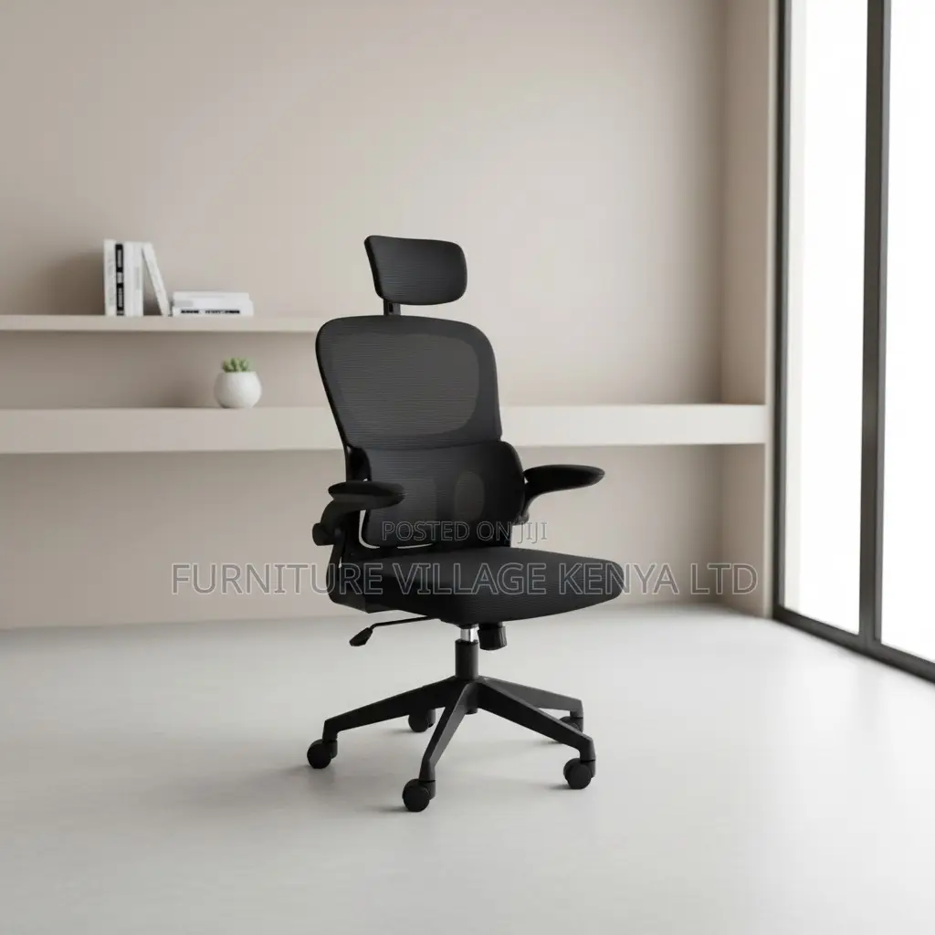 Black Ergonomic High-Back Adjustable Home Seat