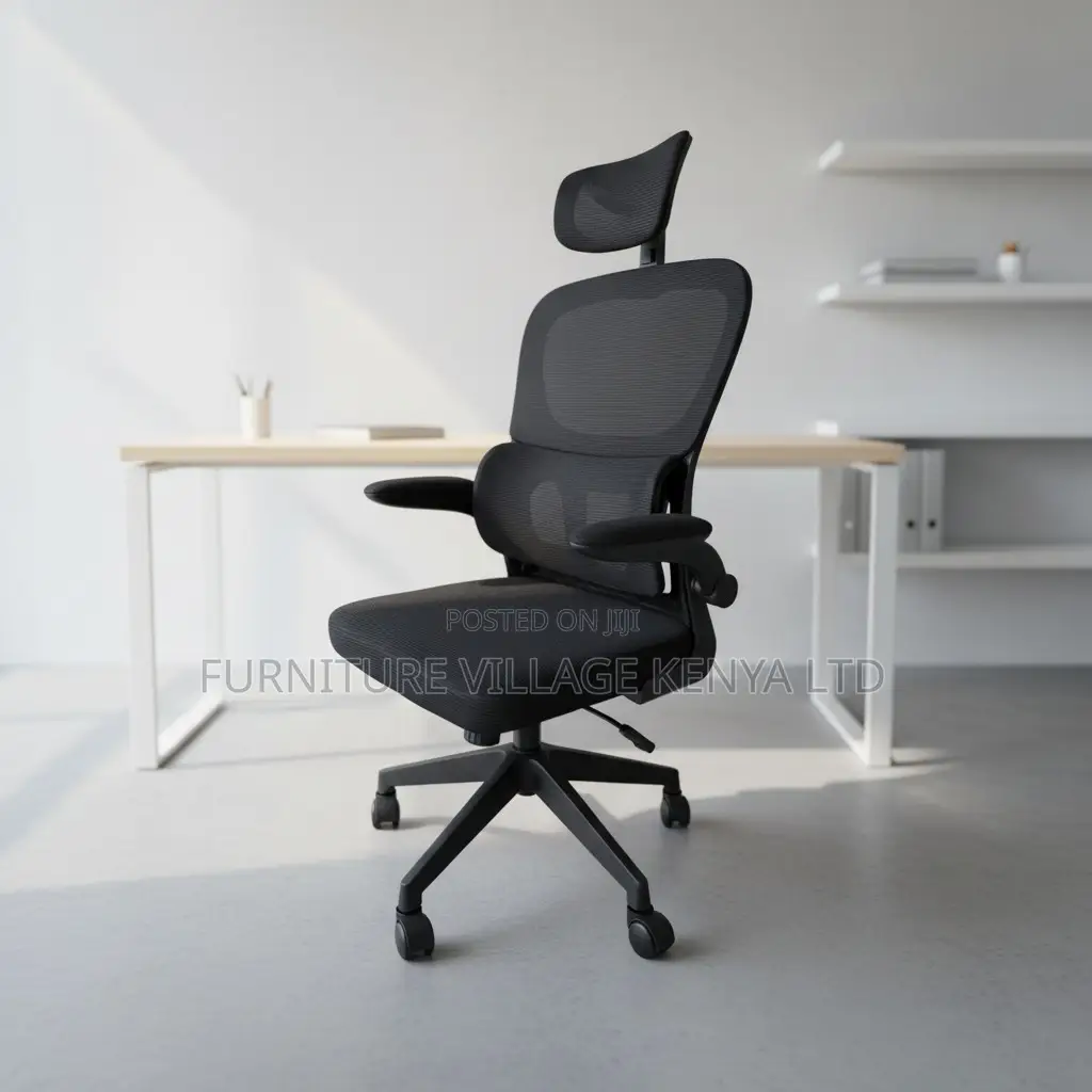 Black Ergonomic High-Back Adjustable Home Seat