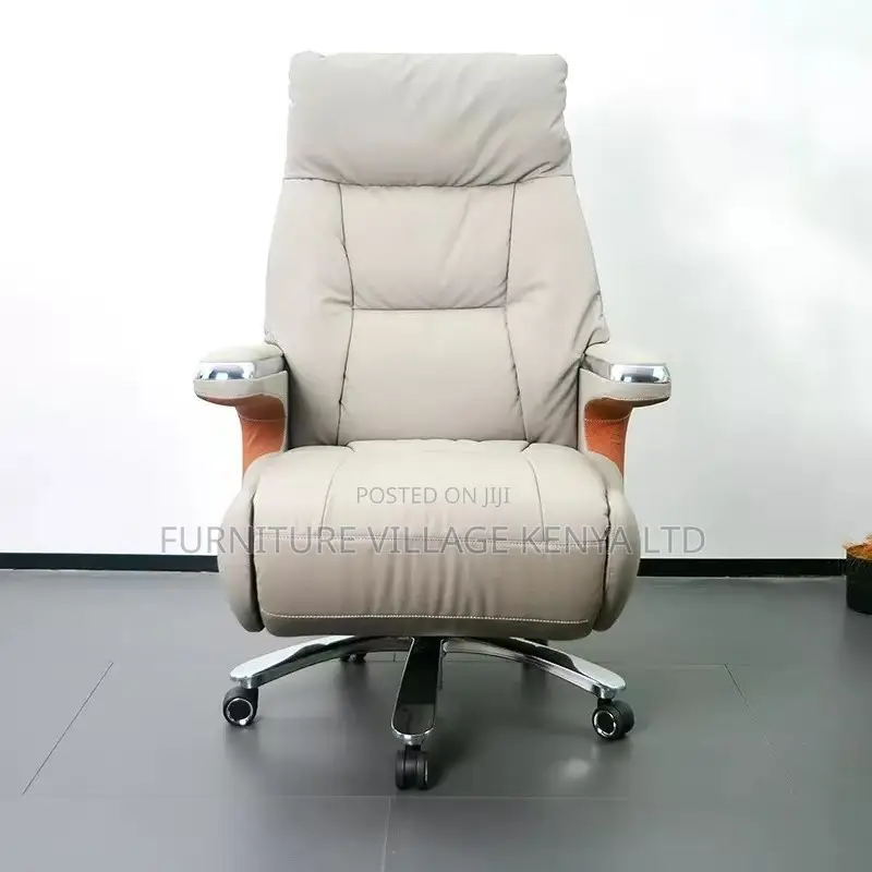 Reclining Ergonomic Office Leather Seat-Adjustable