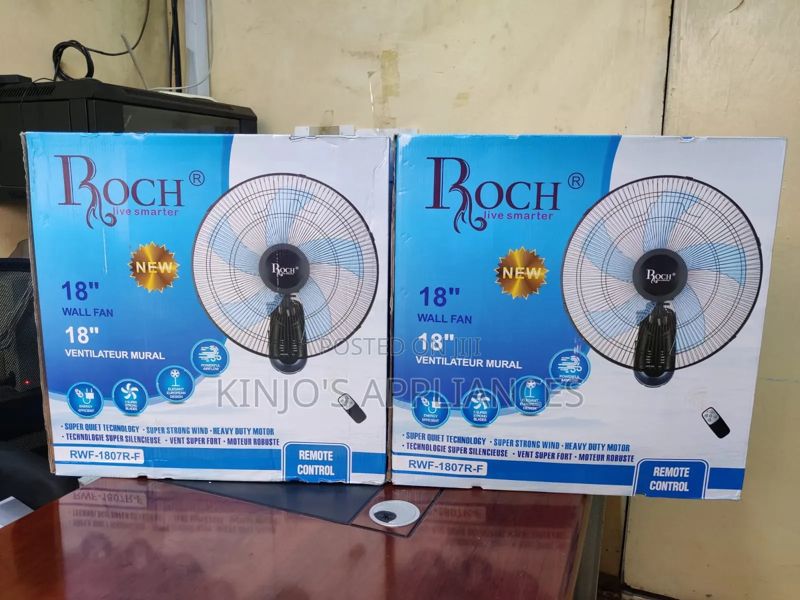 Roch Wall Fan 18" With Remote