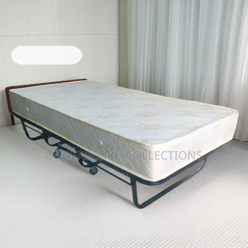 Rollaway Bed With 8′′ Mattress N 4 Wheels 4 Easy Movement195x95x40 Cm