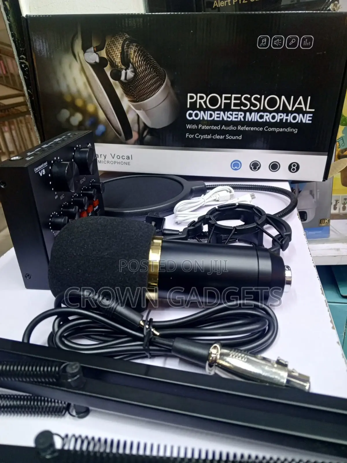 Bm-800 Condenser Mic Full Recording Kit V8 Audio Interface