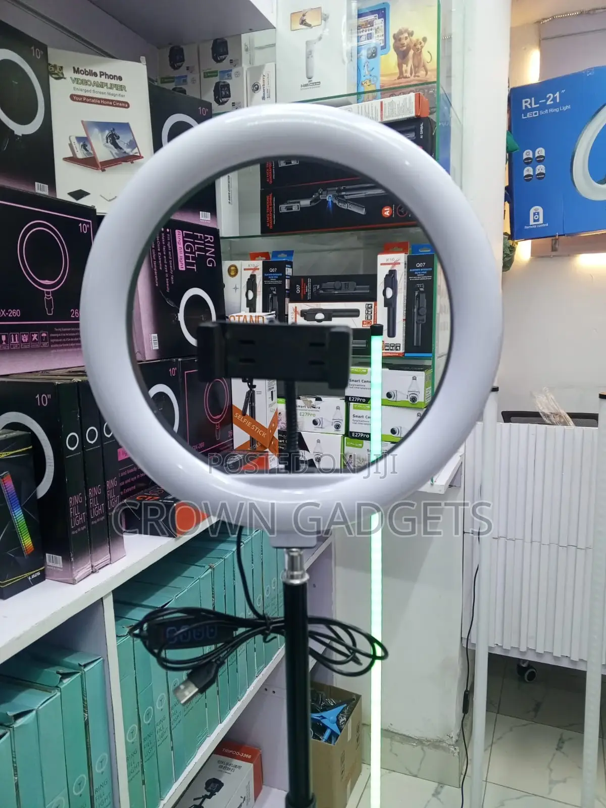 Led Ring Light With Tripod Stand Phone Holder Usb Powered