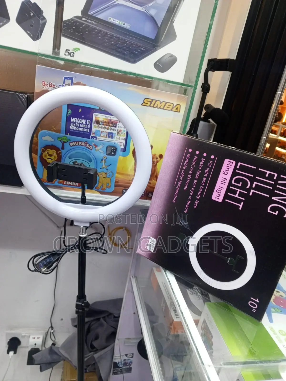 10 Inch Ring Light Adjustable Brightness Color Temperature
