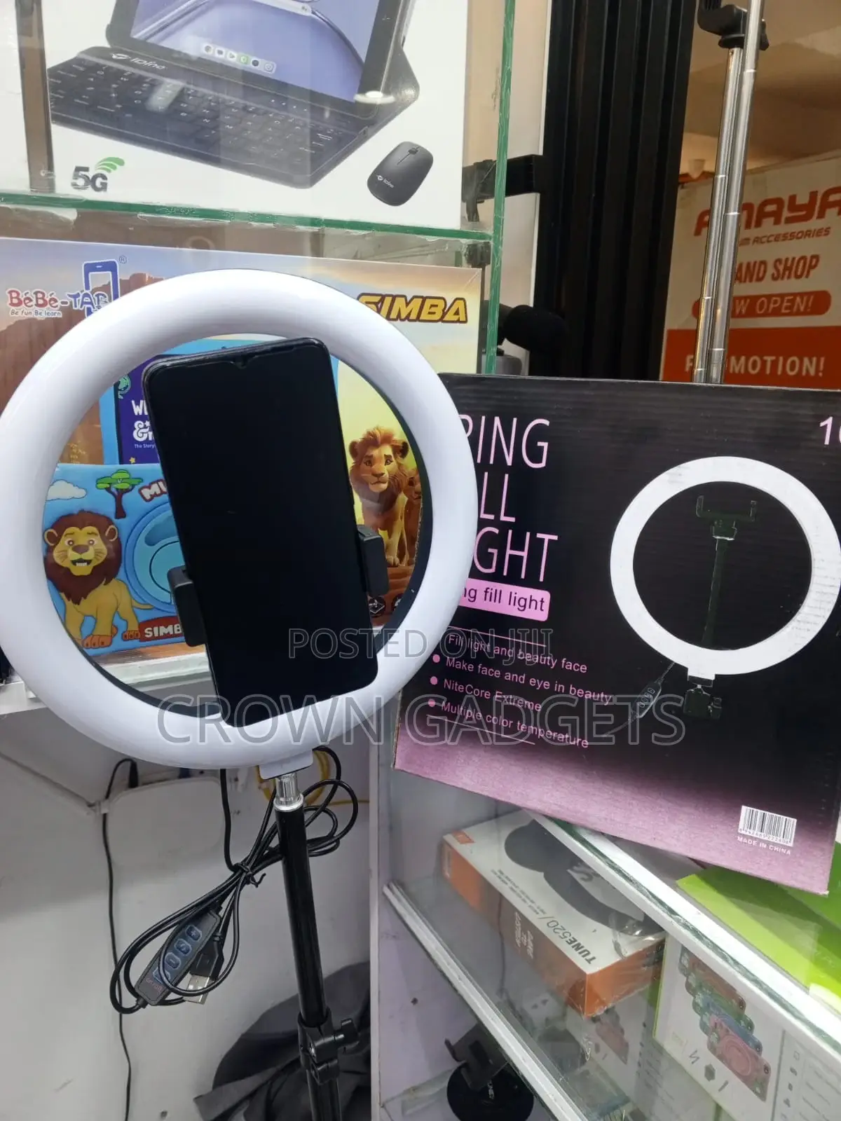 Beauty Led Ring Light Tripod Kit For Vlogging Live Streaming