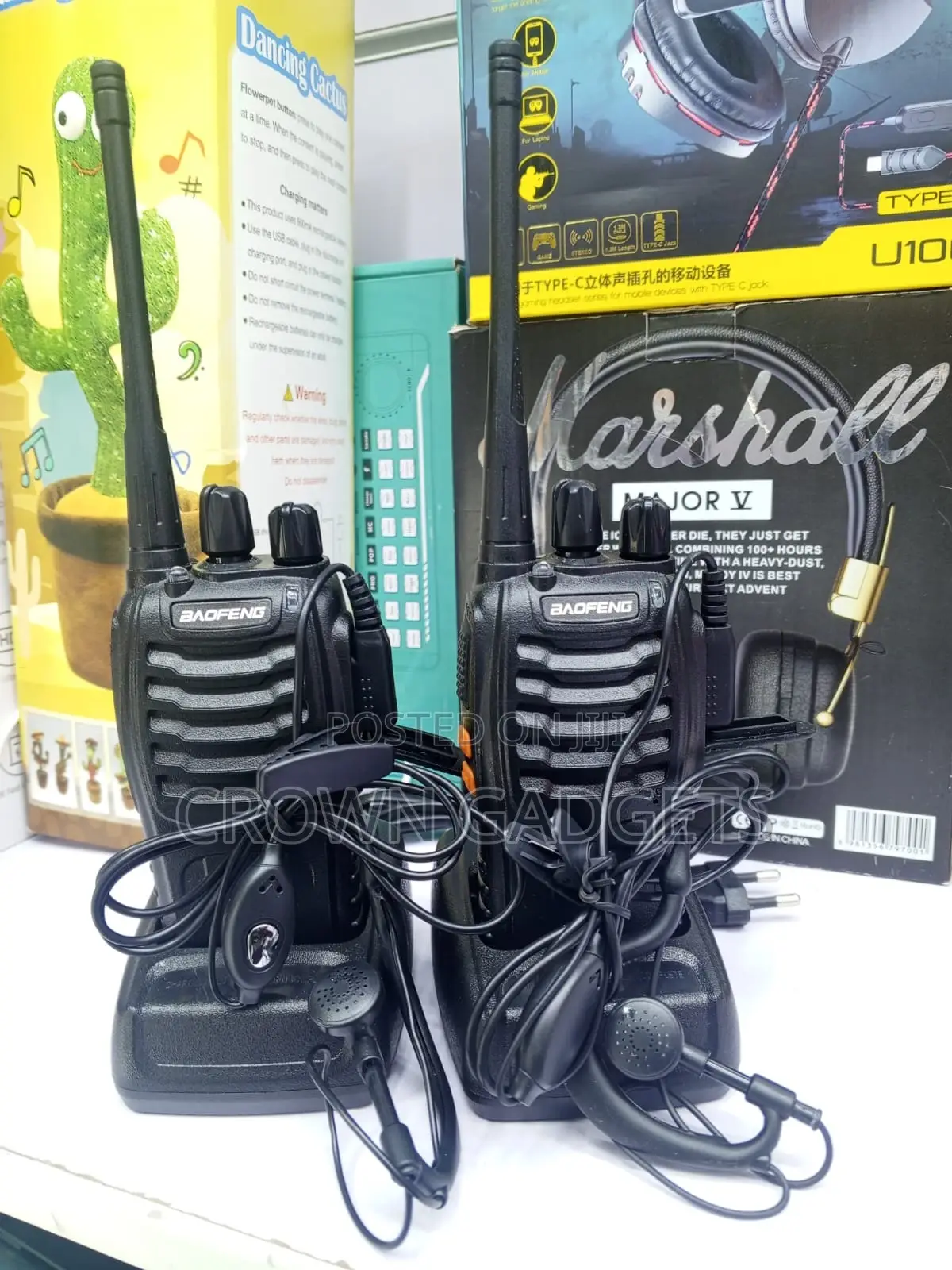 Bf-888s Two Way Radio 1500mah Rechargeable Earpiece Set