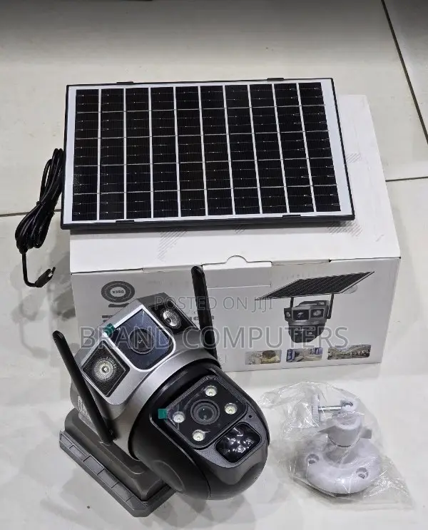 Dual Lens Simcard Solar CCTV Outdoor Camera With Night Vision