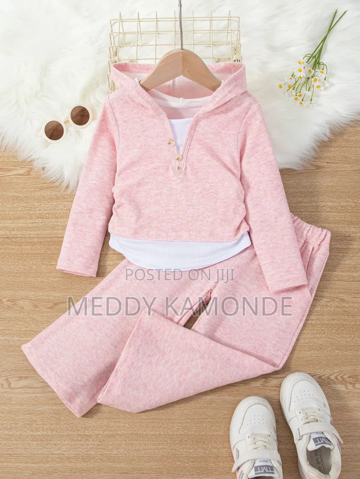 Beige Baby Girls 2pc Set