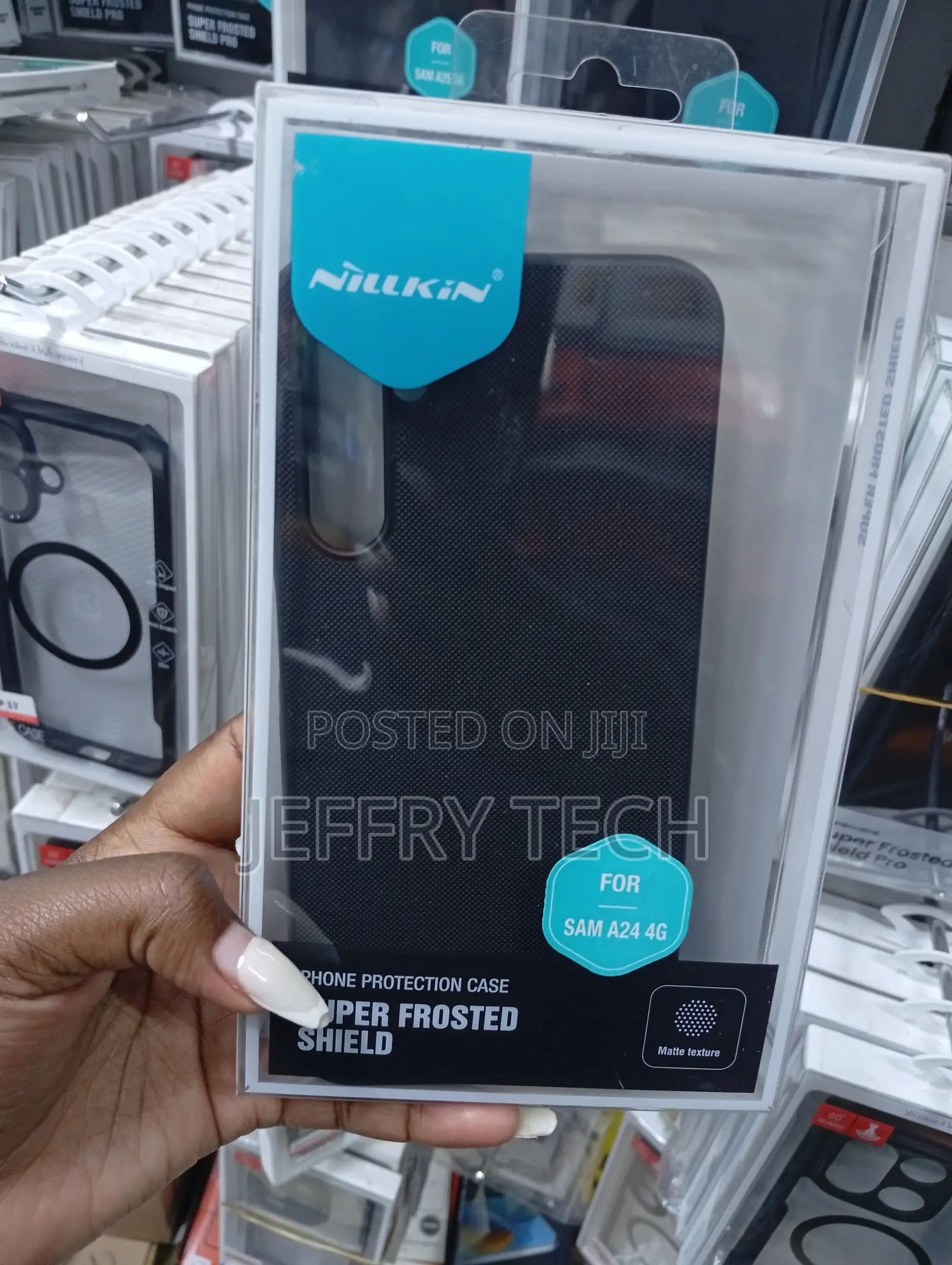 Samsung Galaxy A24 4g in Black Matte Texture" Cover