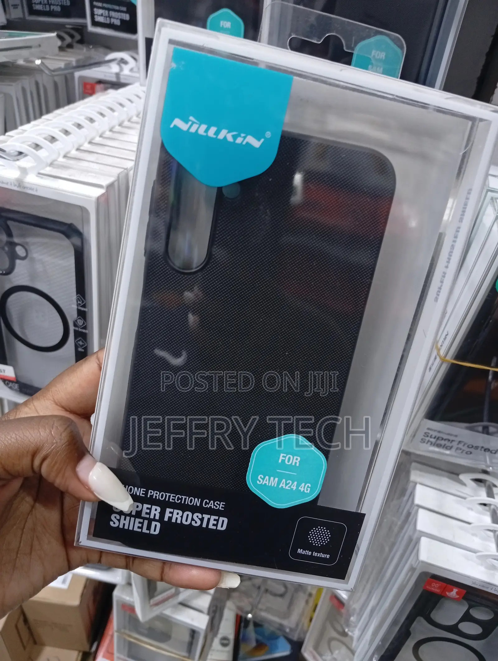 Samsung Galaxy A24 4g in Black Matte Texture" Cover