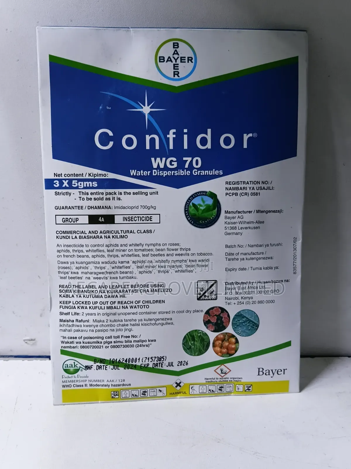 Confidor Wg 70 Insecticide 3 × 5 GMS
