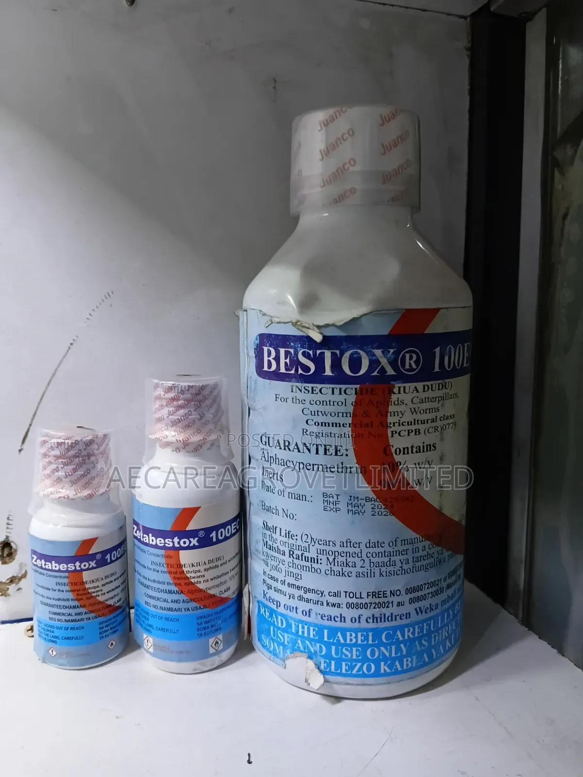 Bestox 100ec Insecticide Zetabestox 50ml, 100ml, 1litre