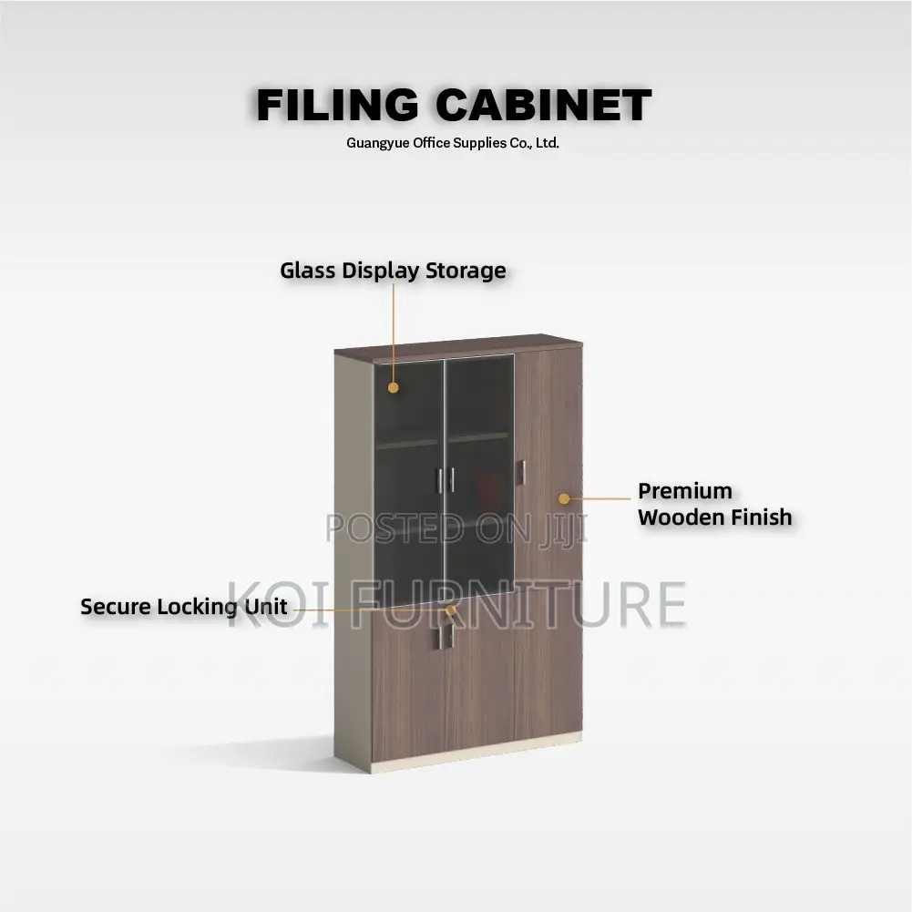 Office Cabinets; Three Doors Wooden Cabinet for Files and Documents