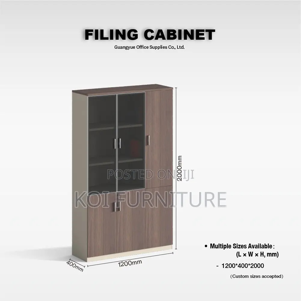 Office Cabinets; Three Doors Wooden Cabinet for Files and Documents