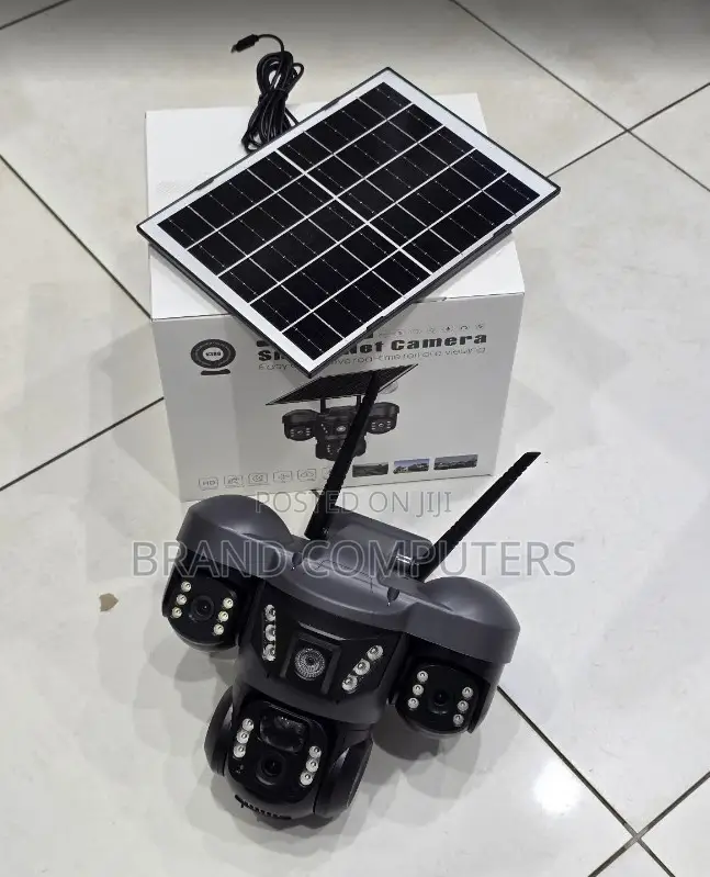Trilple Lens Wifi Solar Outdoor CCTV Camera With Night Vision
