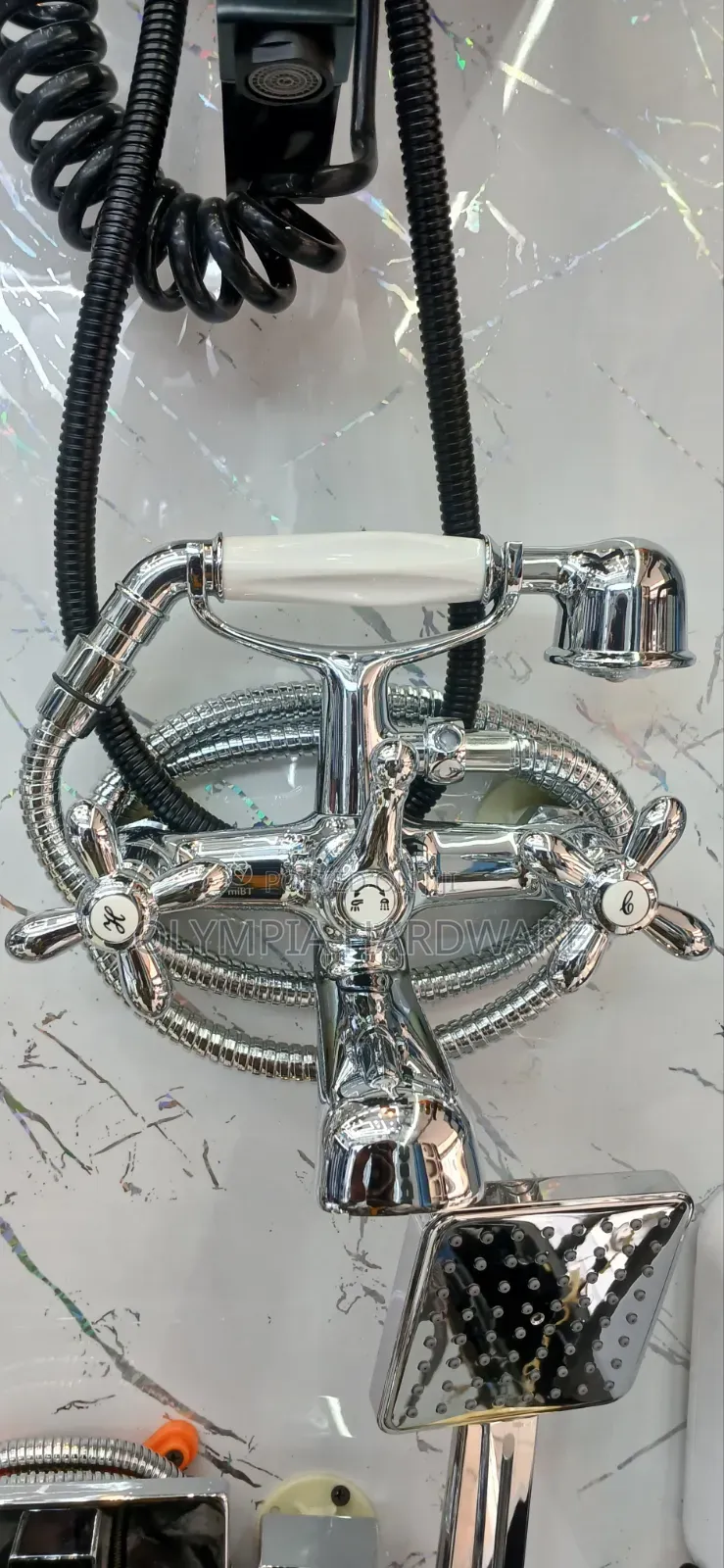 Bath Mixer With Telephone Shower