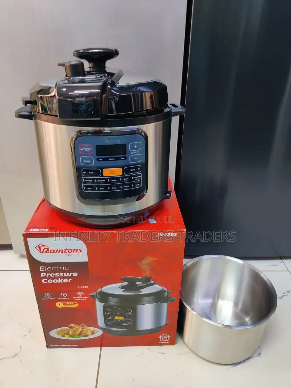 Ramtons Pressure Cooker With Stainless Steel Pot