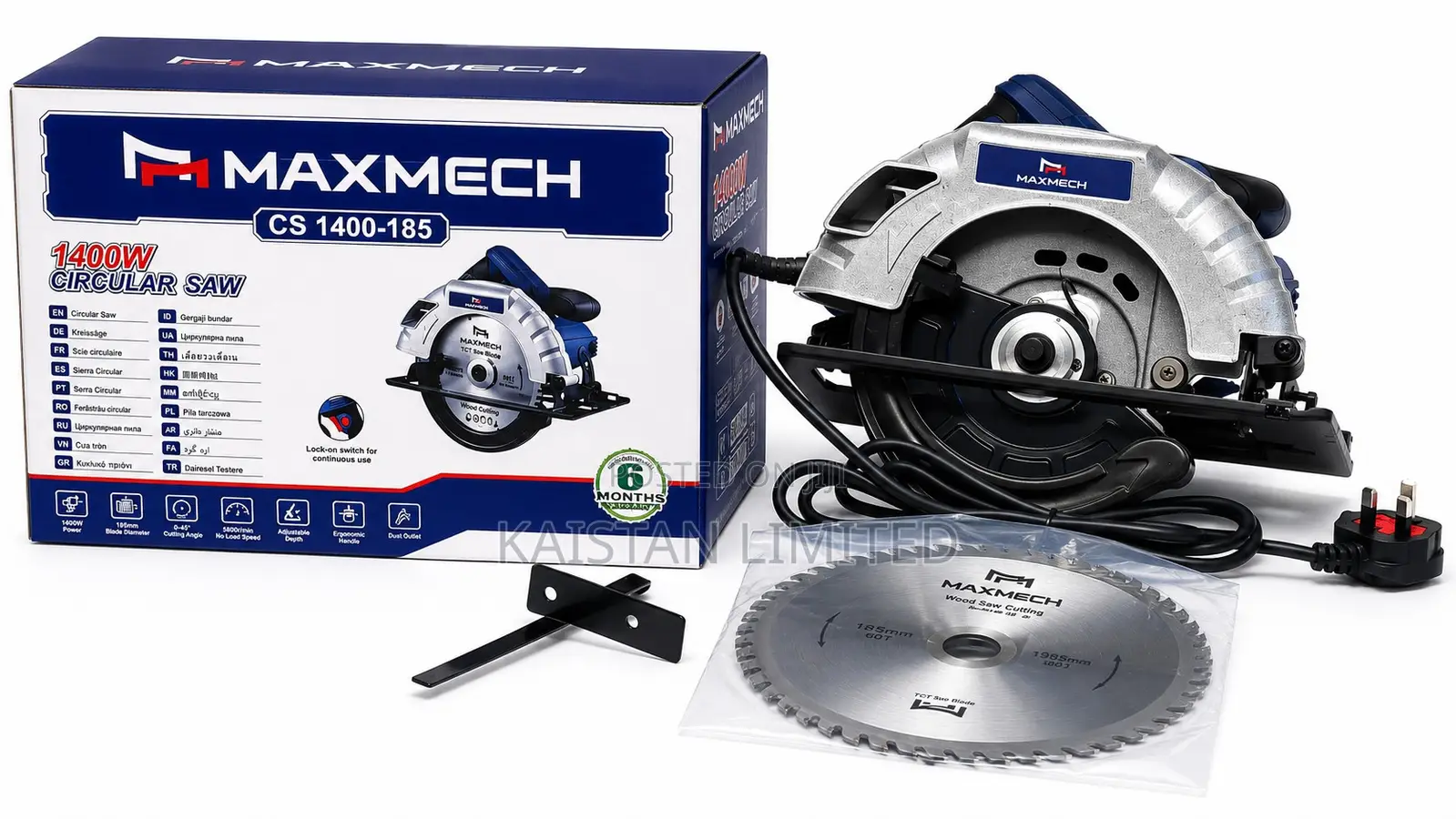 Maxmech Electric Circular Saw – 185mm Blade / 1400w
