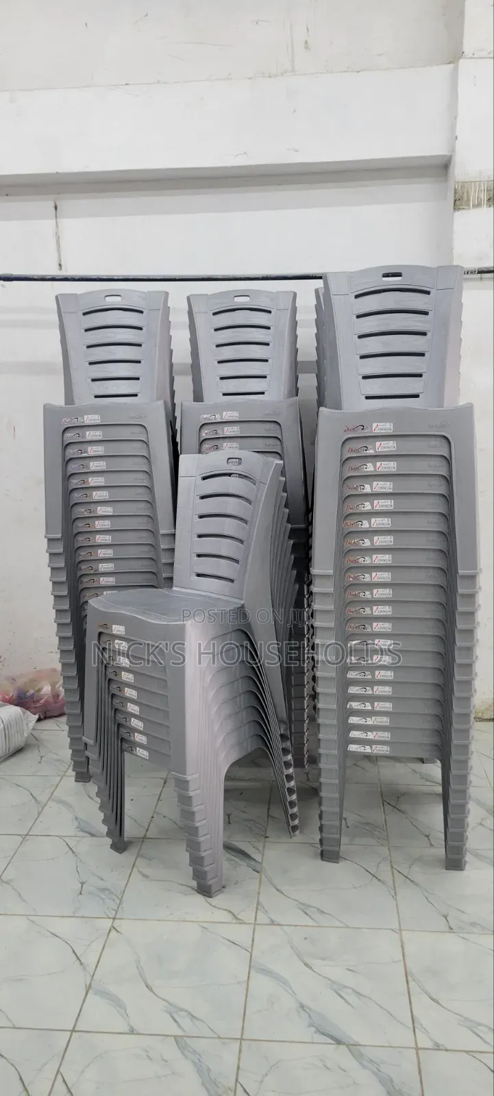 Kenstar Armless Chair/ Silver Plastic Chairs Without Armrest
