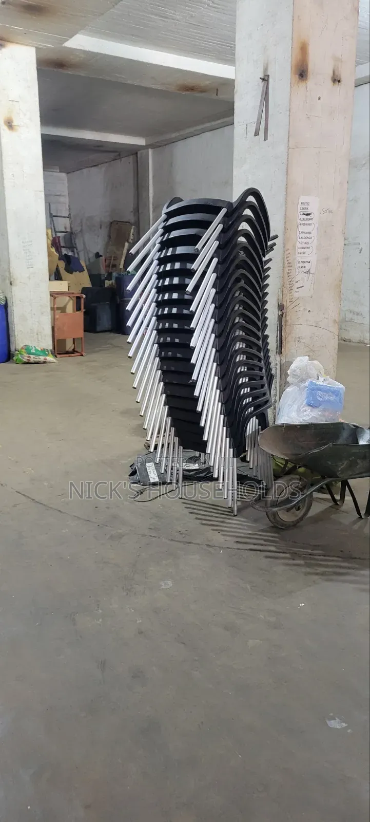 Complast Plastic Chair With Metal Tube Legs