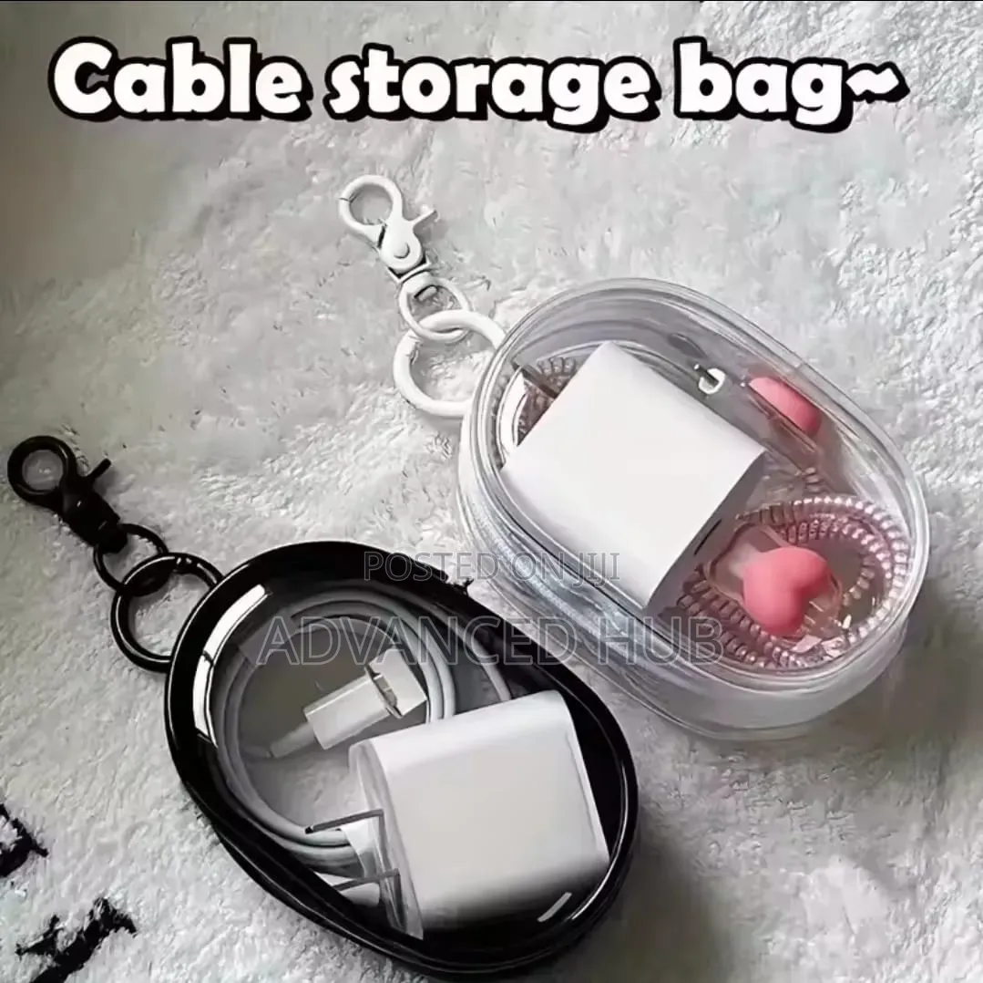 Portable Mini Clear Charger Storage Bag